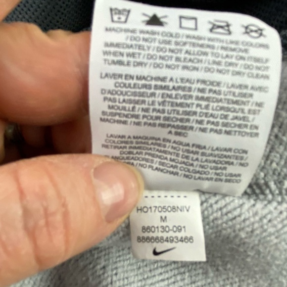 NIKE dri fit gray athletic athleisure sweatshirt with pockets womens size medium - Picture 7 of 10